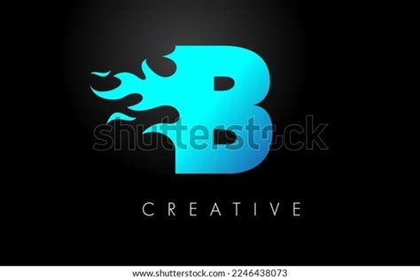 Blue Fire Blue B Letter Flame Stock Vector (Royalty Free) 2246438073 ...