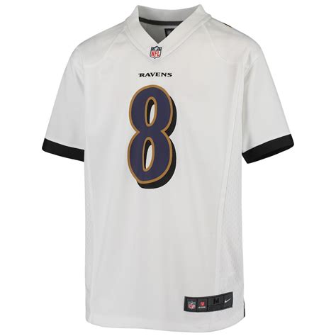 Youth Baltimore Ravens Lamar Jackson Nike White Game Jersey – Official ...