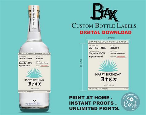 Tequila Label Printable