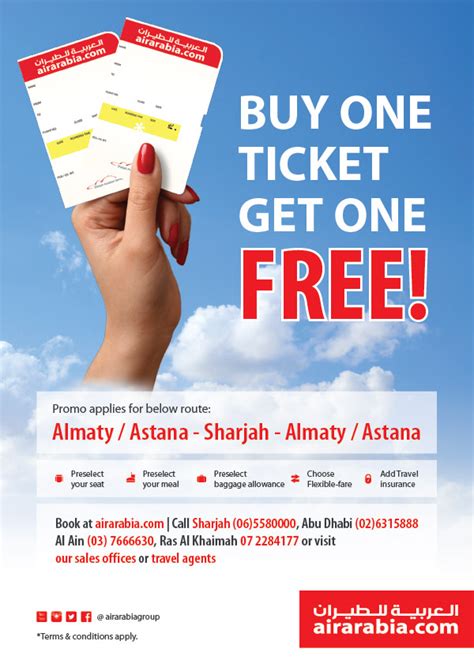 Buy 1 Ticket Get One 1 Ticket Free | Air Arabia