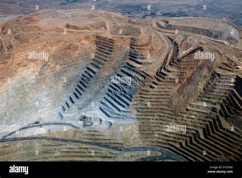 aerial photograph Bingham Canyon Open Pit Copper Mine, Utah Stock Photo ...