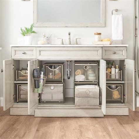 .ORG Large Under the Sink Mesh Slide-Out Cabinet Drawer with Shelf | Bed Bath & Beyond… | Diy ...