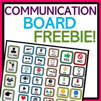 Communication Board: FREE Low Tech AAC! by A Space to Speak | TpT