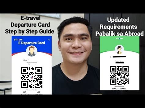 E-TRAVEL DEPARTURE CARD REGISTRATION STEP BY STEP GUIDE | ETRAVEL.GOV.PH TUTORIAL. - YouTube