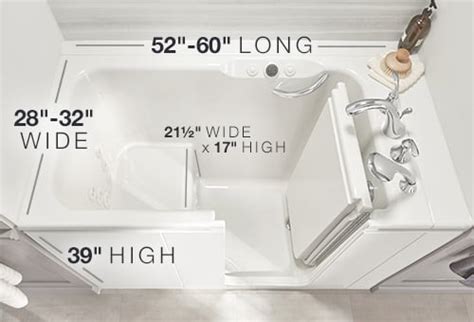 Walk-In Tub Dimensions | Bathtub Specifications | KOHLER Walk-In Bath