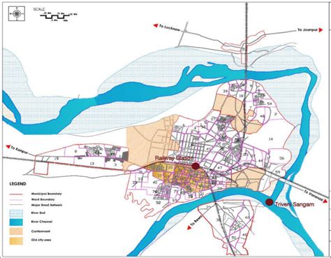 Transportation map of Allahabad (Source: City Development Plan ...