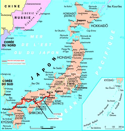 Îles Japon Carte