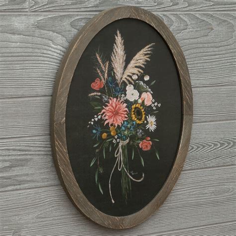 Oval Floral Bouquet Wood Wall Decor | Hobby Lobby | 2178408