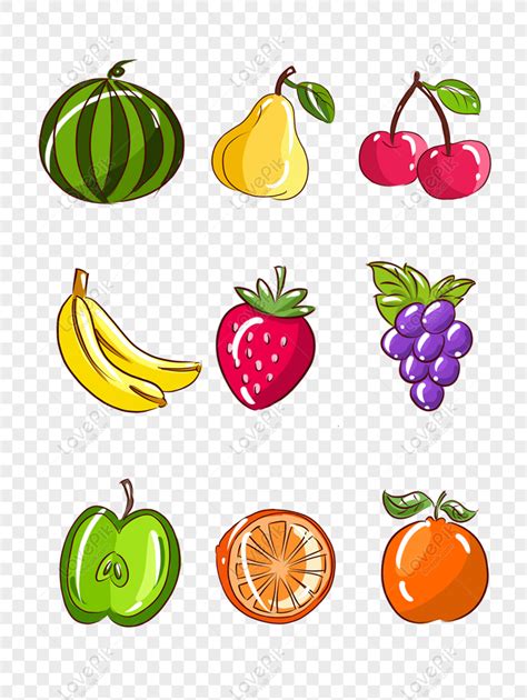 Gratis Frutas Y Verduras Simples Dibujados A Mano Dibujos Animados Frut PNG & PSD descarga de ...