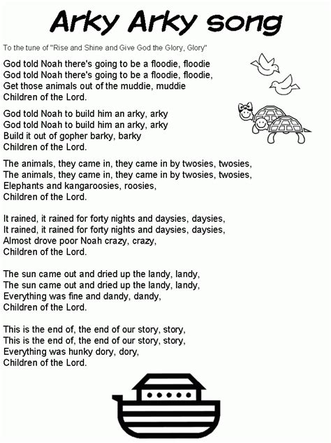 Free Printable Children's Bible Songs | Printable Bible