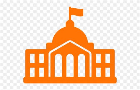 Government Images Clip Art Orange Building Flag - Government Building Clipart, clipart ...