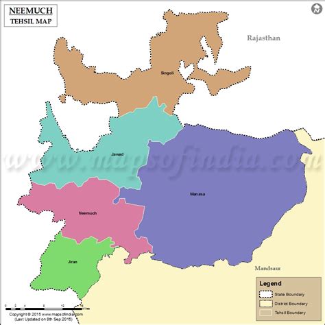 Neemuch Tehsil Map, Neemuch Tehsil List