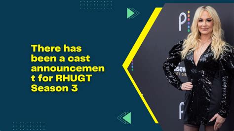 There has been a cast announcement for RHUGT Season 3