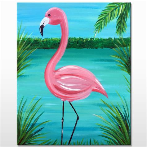 Paint & Sip Event in Riverside, CA - "Flamingo Marsh" with The Paint Sesh