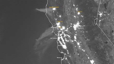 NOAA satellite image shows Northern California fires from space - ABC7 ...