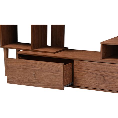 Haversham TV Stand Entertainment Center - Display Unit, Walnut | DCG Stores