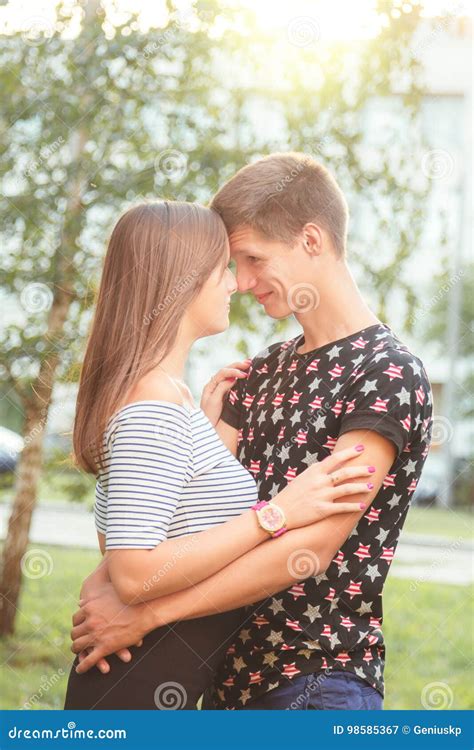 Boyfriend Hugging His Girlfriend Stock Image - Image of girl, embracing ...