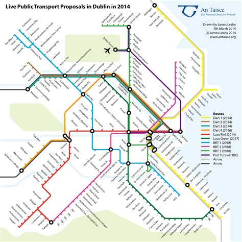 Dublin’s proposed rail (DART & Arrow), light rail... - Maps on the Web