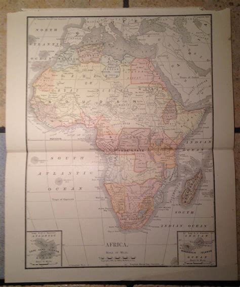 1890 Political Map of Africa Antique Illustration | Etsy