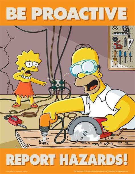 funny homer simpson at work - Google Search | Workplace safety, Safety posters, Health and ...