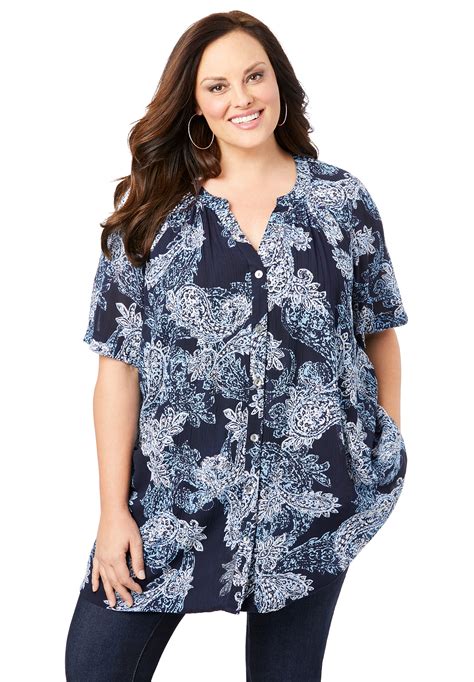 Roaman's Plus Size Angelina Tunic - Walmart.com