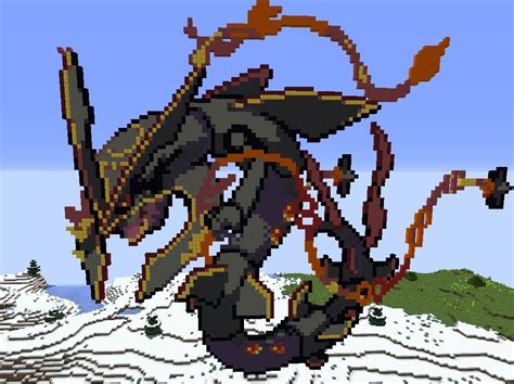 Shiny Mega Rayquaza Pixel Art : r/Minecraft