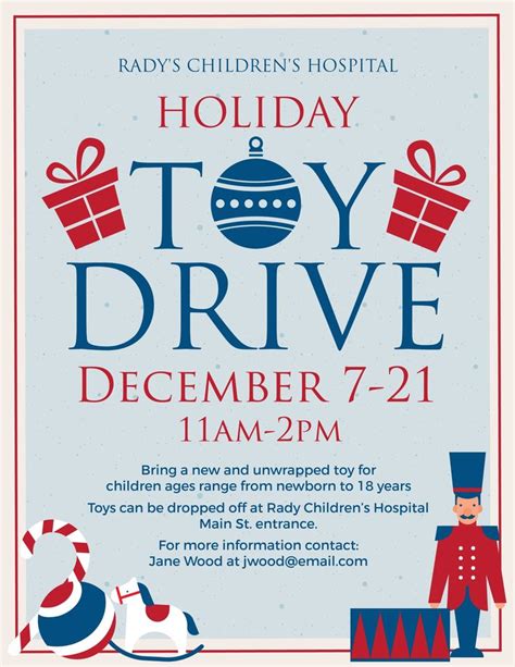 Toy Drive Flyer Template • Holiday Toy Drive Flyer Template | EDITABLE ...