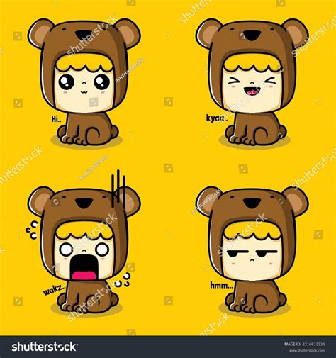 Vector Illustration Cute Baby Boy Emoji Stock Vector (Royalty Free ...