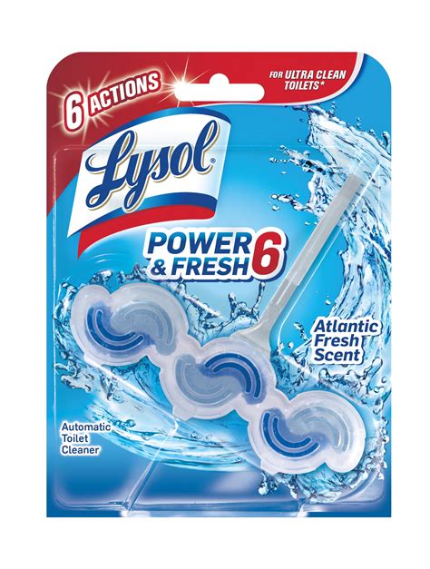 Lysol Power & Fresh 6 Automatic Toilet Bowl Cleaner, Atlantic Fresh ...