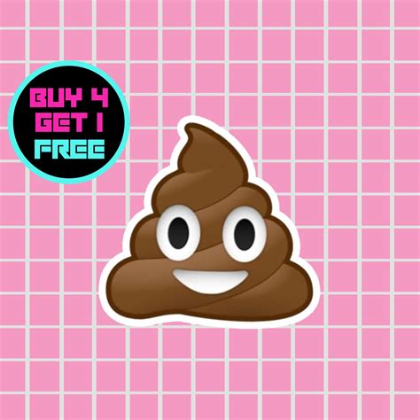 Poop Sticker Emoji Sticker Poomoji Chocolate Stickers Laptop Stickers Tumbler Stickers ...