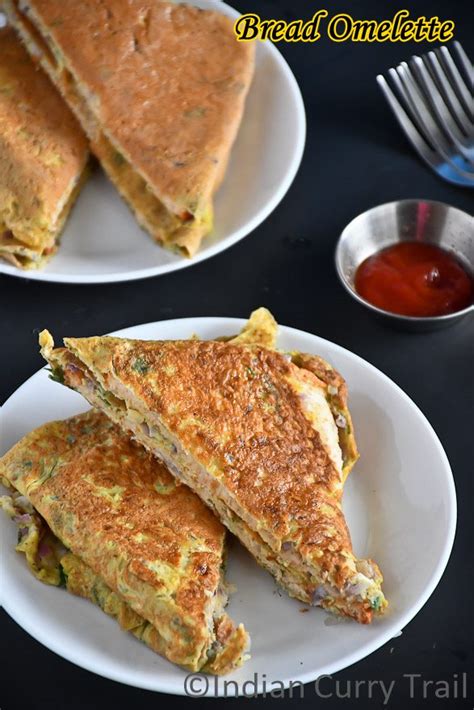 Bread Omelette / Street Food Style Bread Omelette Sandwich - Indian Curry Trail