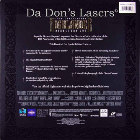 Highlander LaserDisc, Rare LaserDiscs, AC-3 Dolby Digital