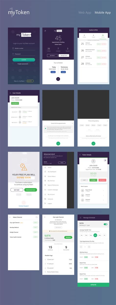 Modern queue management solution, app, web on Behance