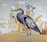 Bird Mosaic Art - Grey Heron | Birds And Butterflies | Mozaico