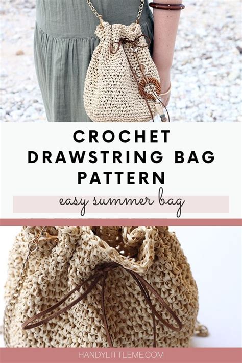 Crochet Drawstring Bag Pattern - Handy Little Me