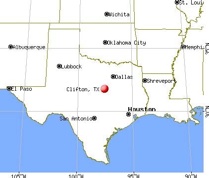 Clifton, Texas (TX 76634) profile: population, maps, real estate, averages, homes, statistics ...