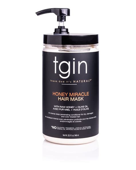 TGIN Honey Miracle Hair Mask 32 oz - For Natural, Dry, Curly Hair Types 3C & 4C