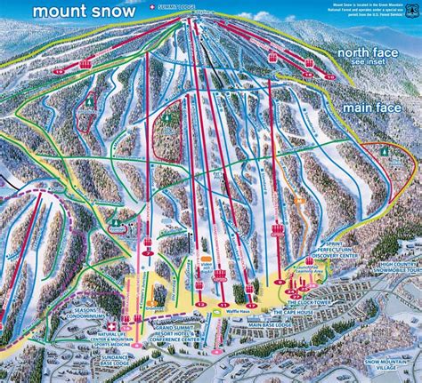 Mount Snow trail map, Mount Snow ski map, Mount Snow snowboard map