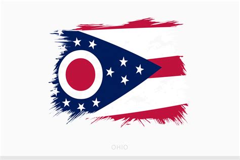 grunge bandera de Ohio, vector resumen grunge cepillado bandera de Ohio ...