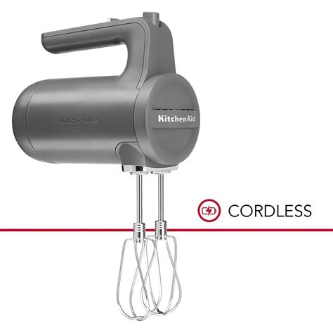 KitchenAid 7-Speed Cordless Hand Mixer | Matte Charcoal Grey - Walmart ...