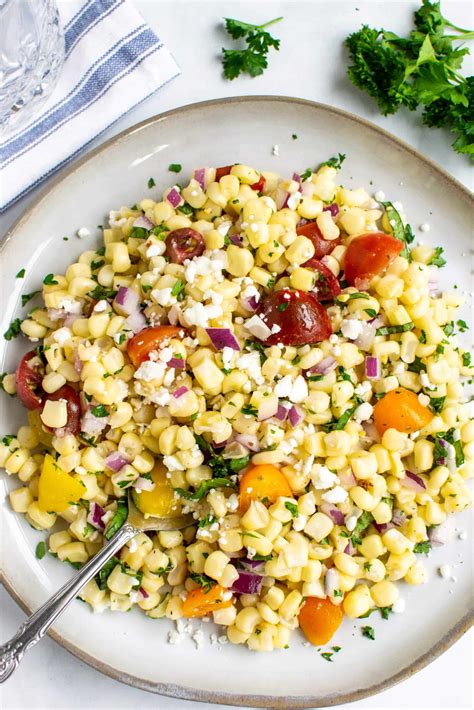 Simple Sweet Corn Salad - Get On My Plate