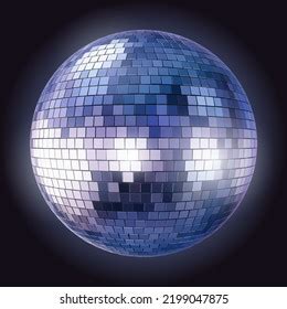 Blue Disco Ball Isolated On Dark Stock Vector (Royalty Free) 2199047875 | Shutterstock