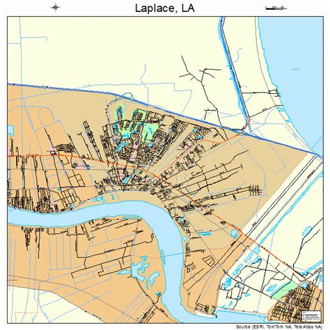 Laplace Louisiana Street Map 2242030