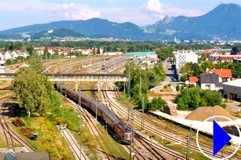 Train Line at Freilassing | Live Webcam View | Germany