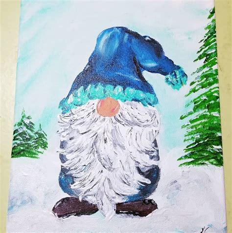 Pin by Erma Gerd Sweets on Paintings in 2024 | Painting crafts, Gnome paint, Christmas gnome