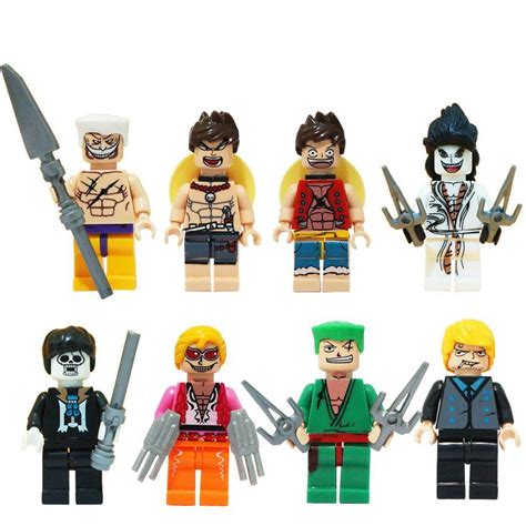 One Piece Character Minifigures D. Luffy Roronoa Zoro Nami Lego ...