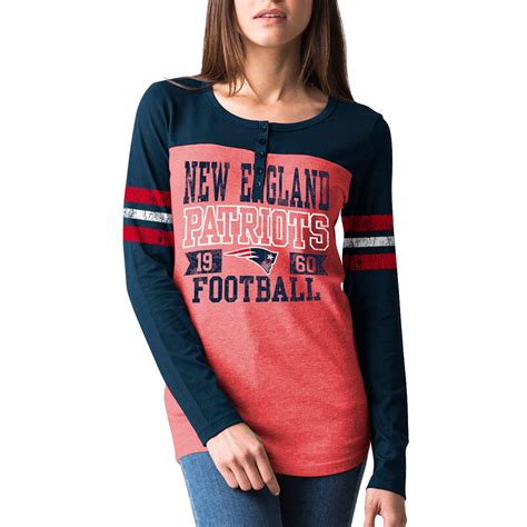 Klew New England Patriots Women's Navy Wordmark Flannel Button-Up Long Sleeve Shirt