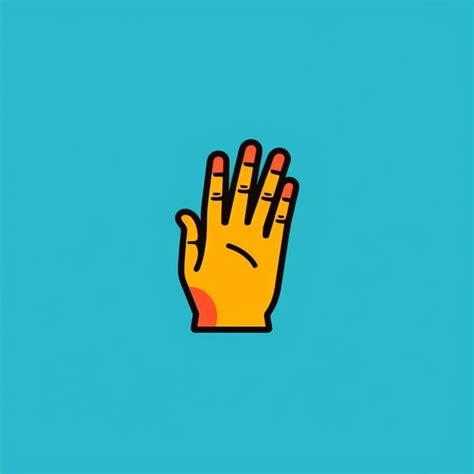 Premium AI Image | hand finger logo vector simple flat color