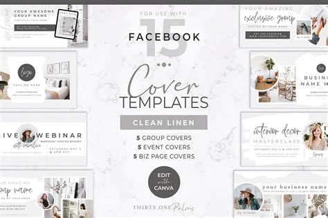 Facebook Cover Photo Templates Canva | Social Media Templates ...