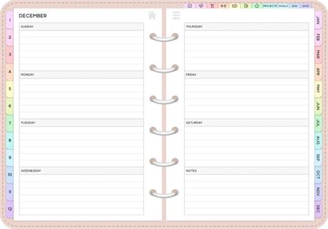 Planner Builder - Mar 2021 | Digital planner, Free planner templates, Monthly planner template